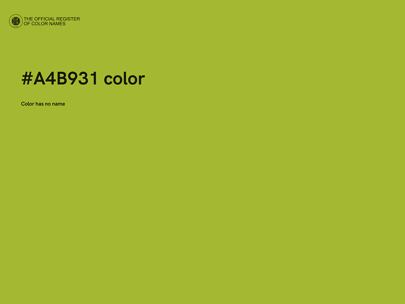 #A4B931 color image