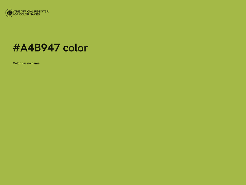 #A4B947 color image