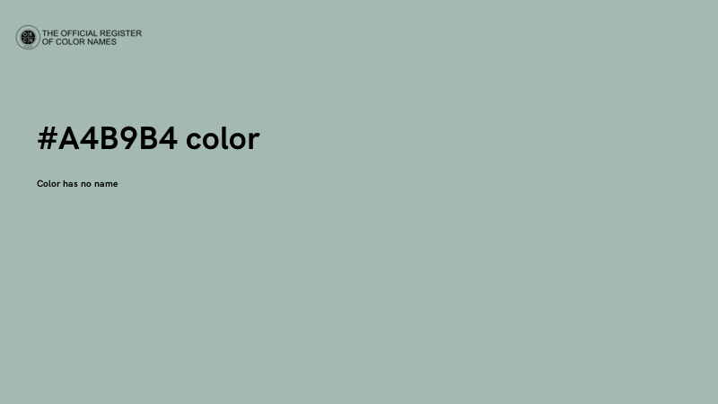 #A4B9B4 color image