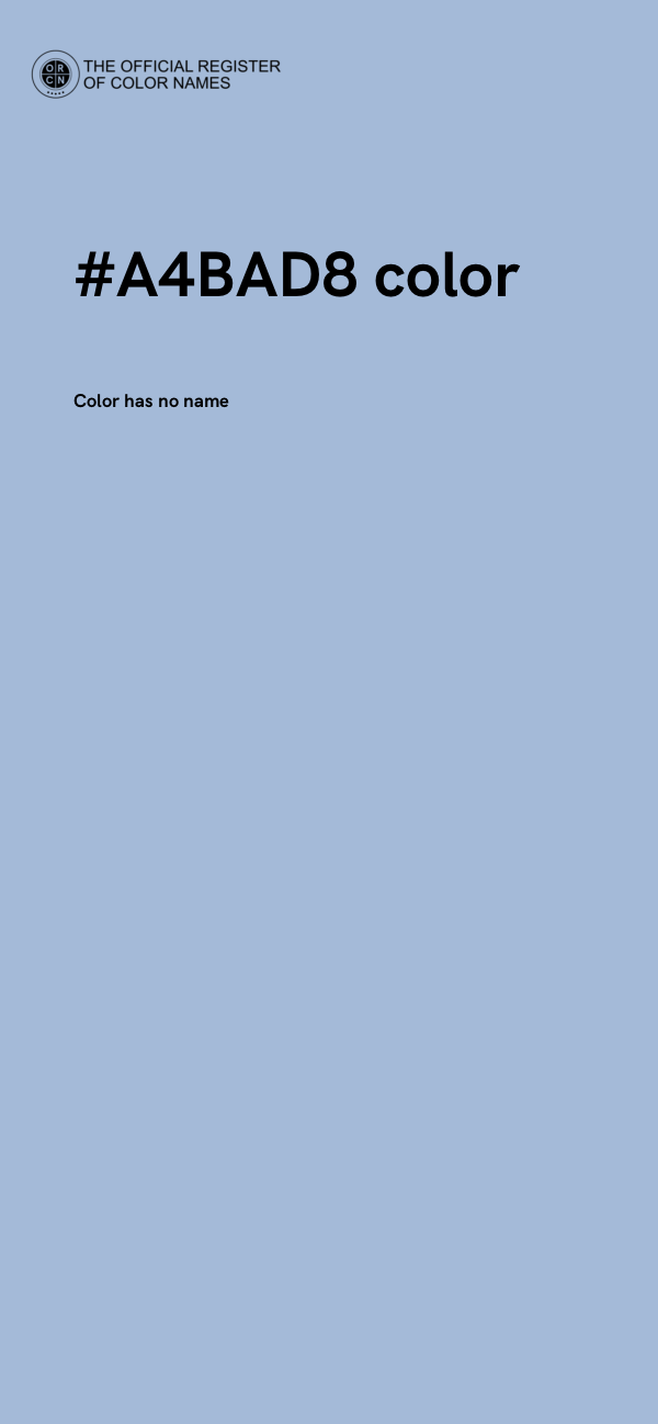 #A4BAD8 color image