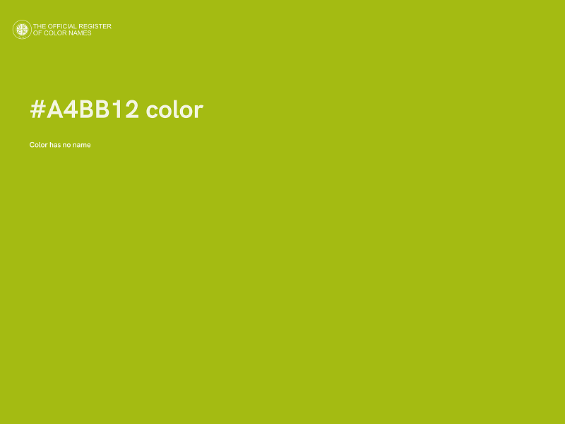 #A4BB12 color image