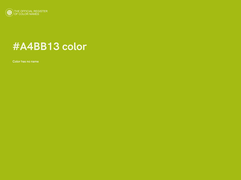 #A4BB13 color image