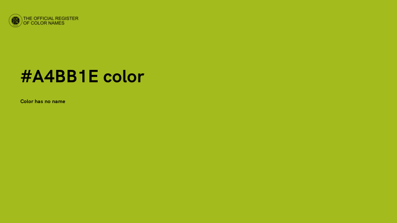 #A4BB1E color image