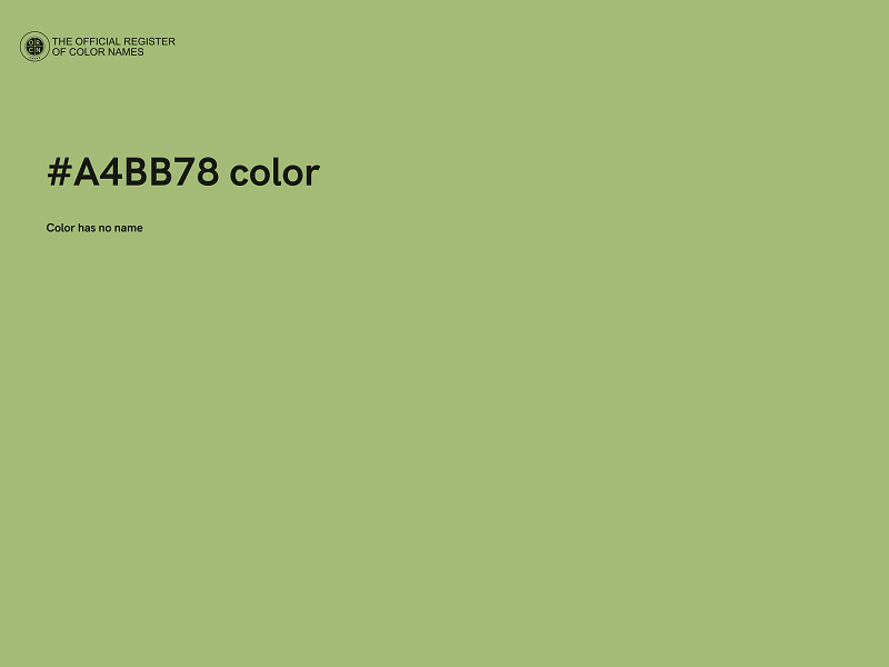 #A4BB78 color image
