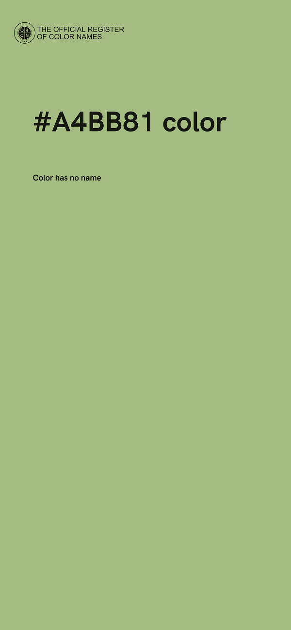 #A4BB81 color image