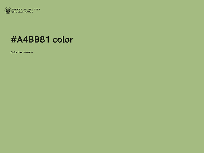 #A4BB81 color image