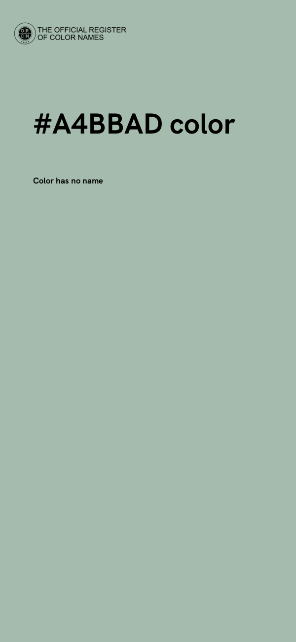 #A4BBAD color image
