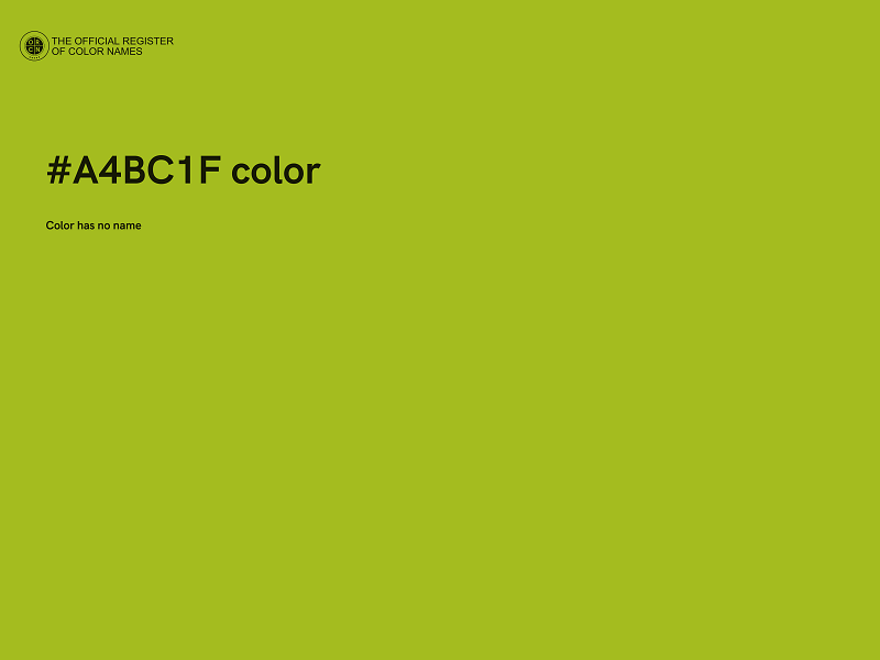 #A4BC1F color image