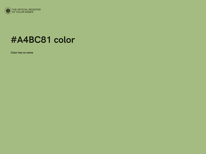 #A4BC81 color image