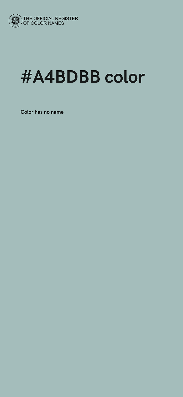 #A4BDBB color image