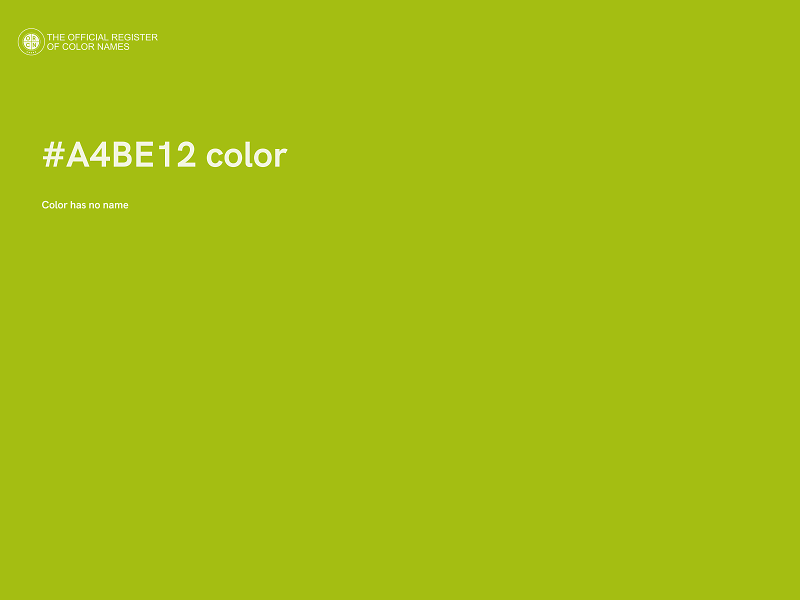 #A4BE12 color image