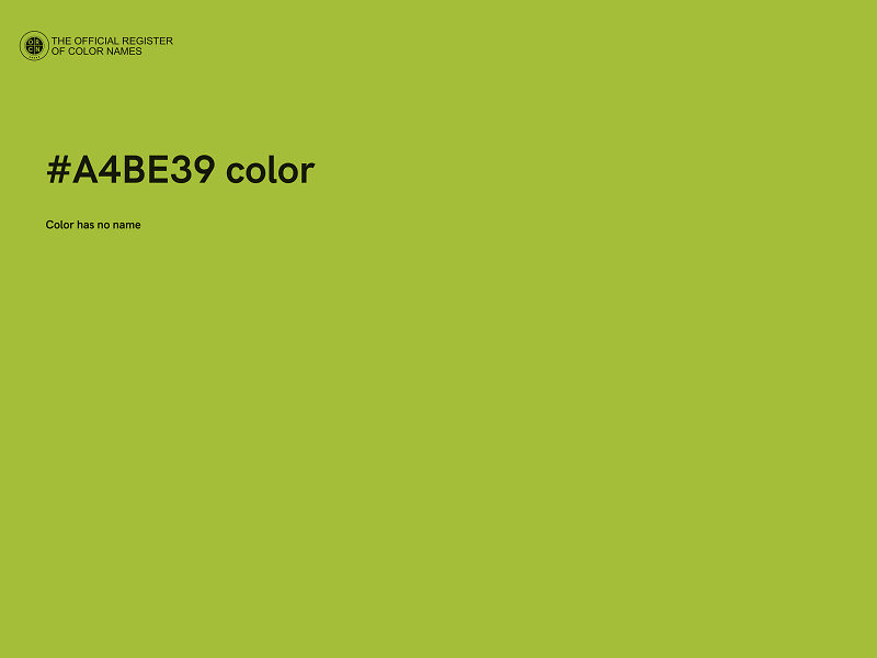 #A4BE39 color image
