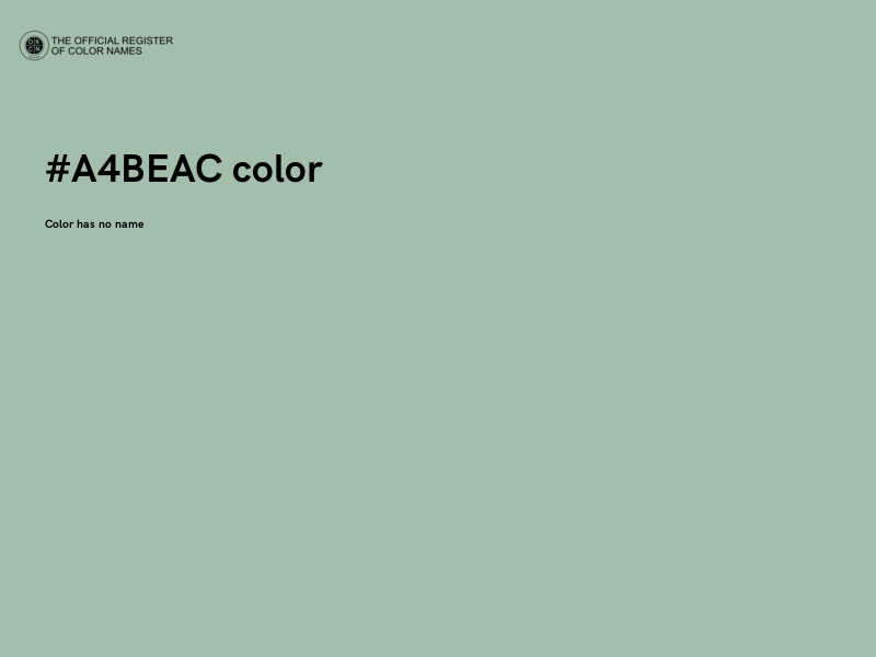 #A4BEAC color image