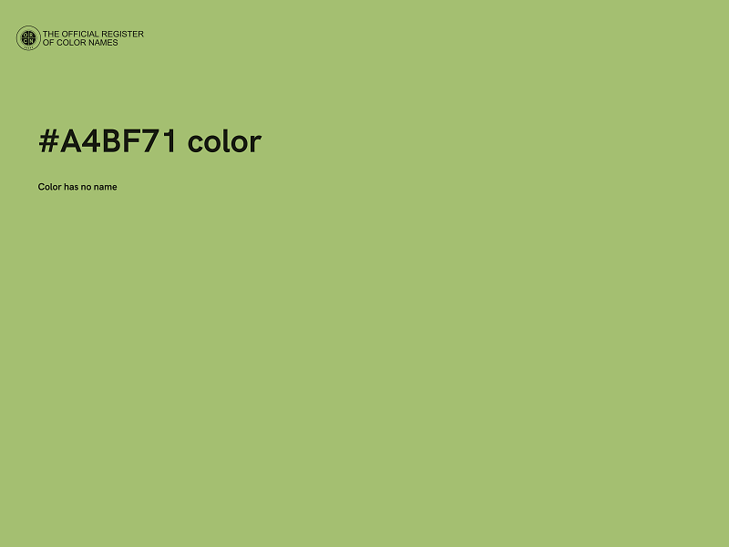 #A4BF71 color image