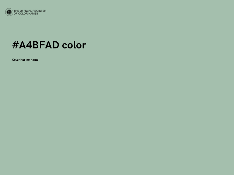#A4BFAD color image