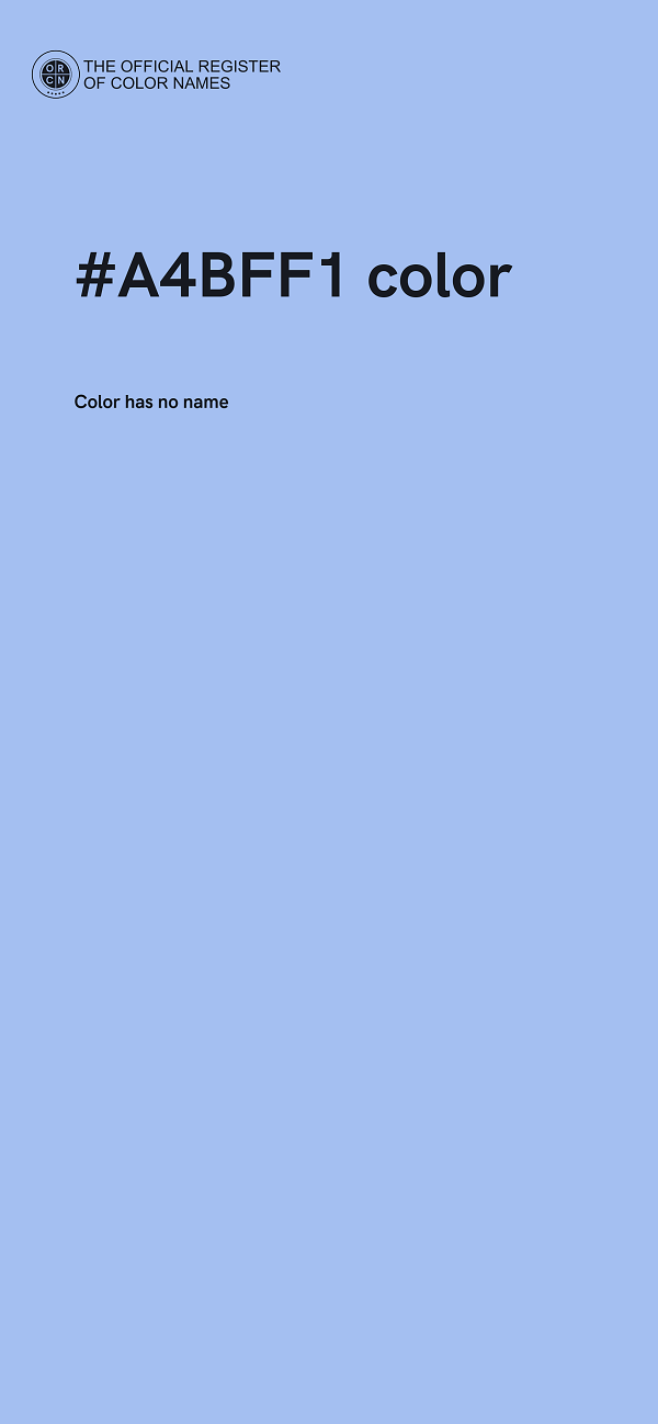 #A4BFF1 color image