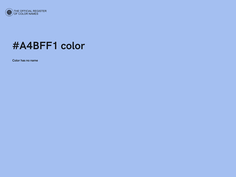 #A4BFF1 color image