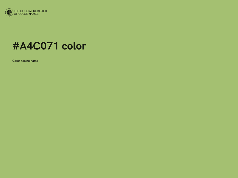 #A4C071 color image