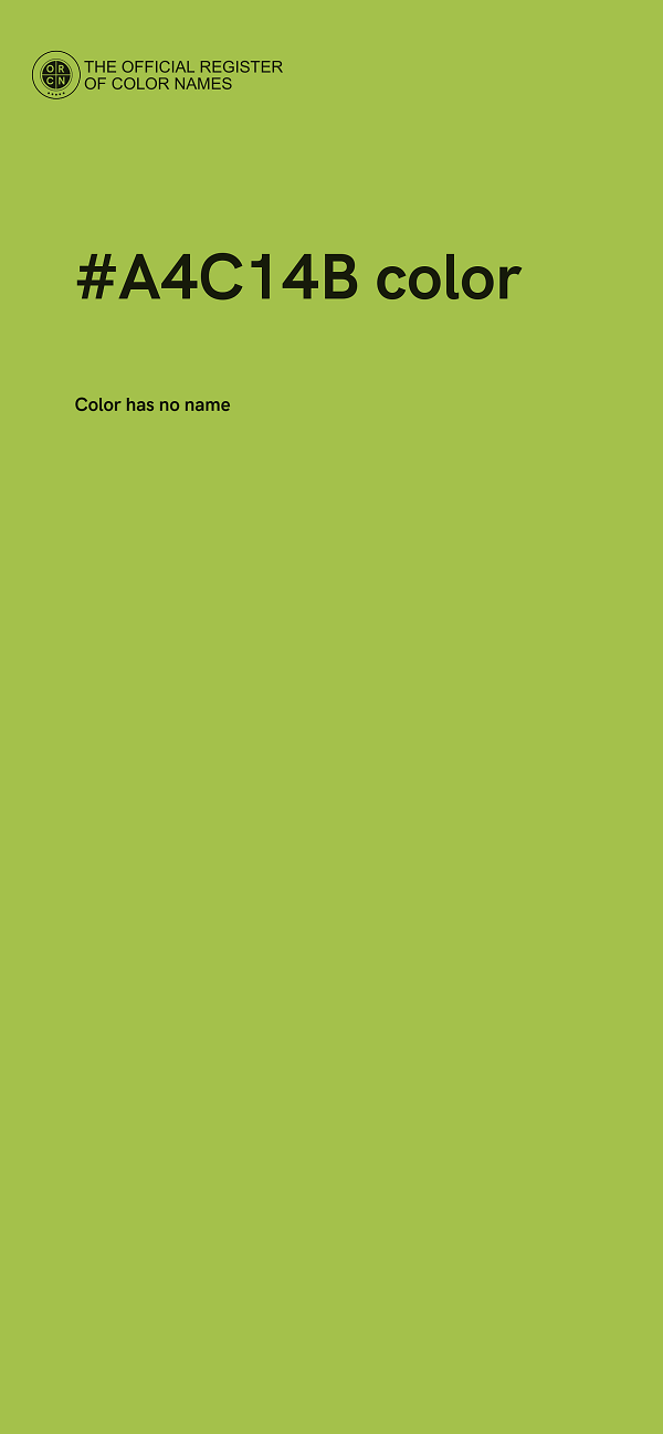 #A4C14B color image