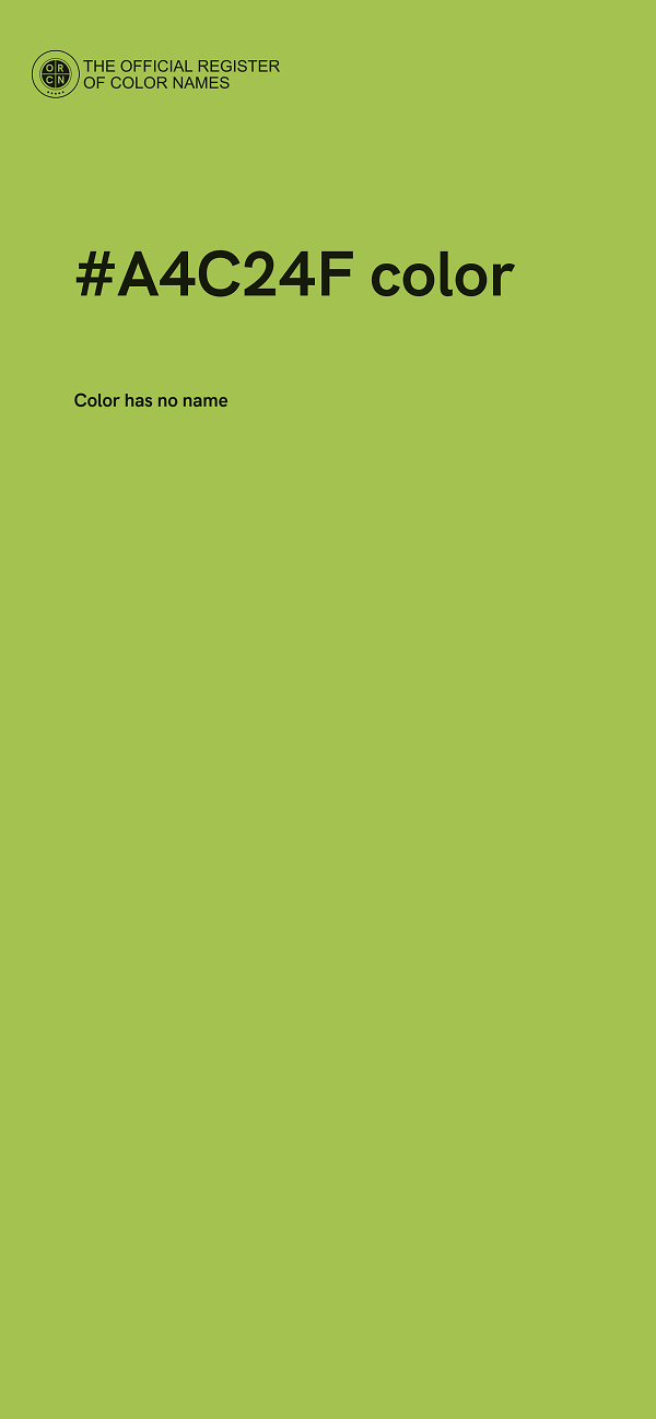 #A4C24F color image