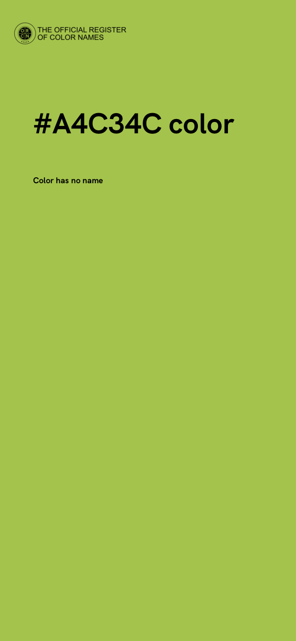 #A4C34C color image