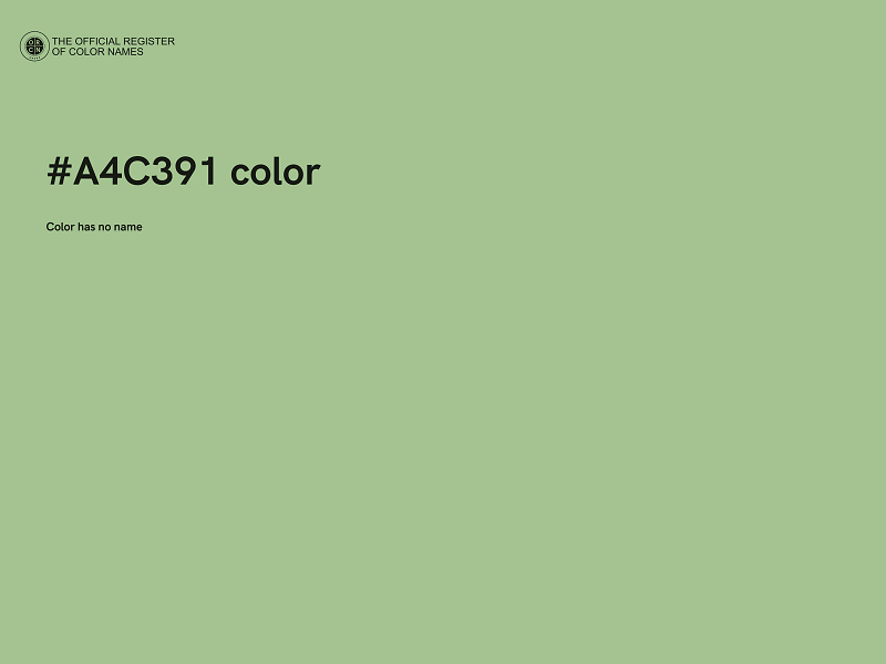 #A4C391 color image