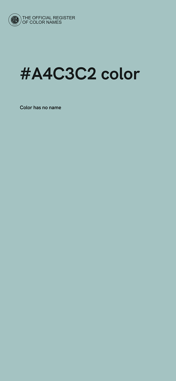 #A4C3C2 color image