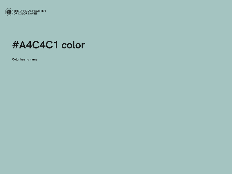 #A4C4C1 color image