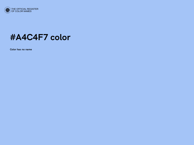 #A4C4F7 color image