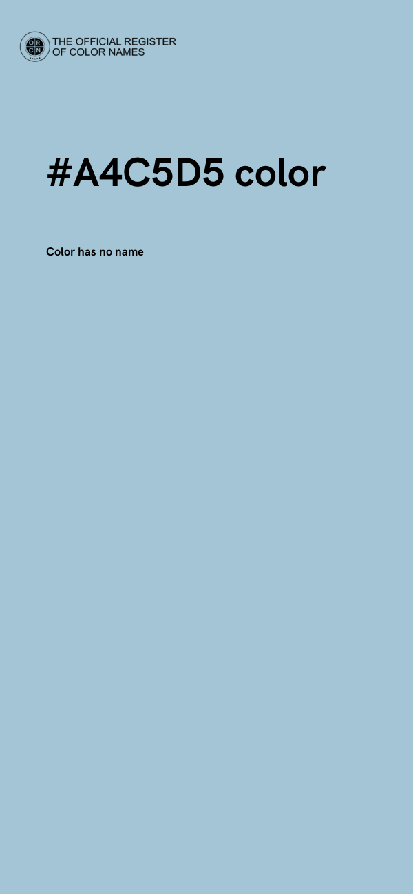 #A4C5D5 color image