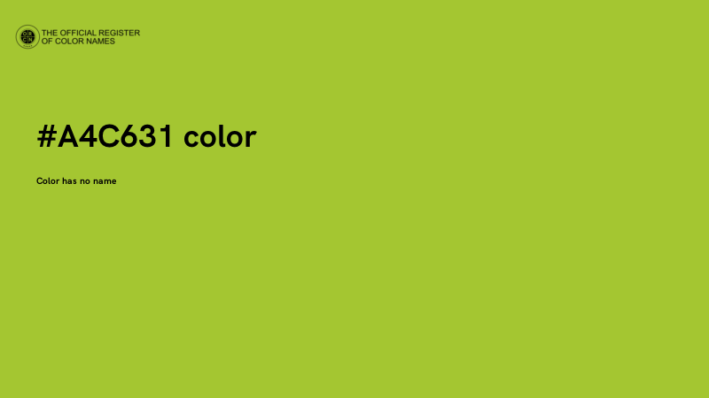 #A4C631 color image