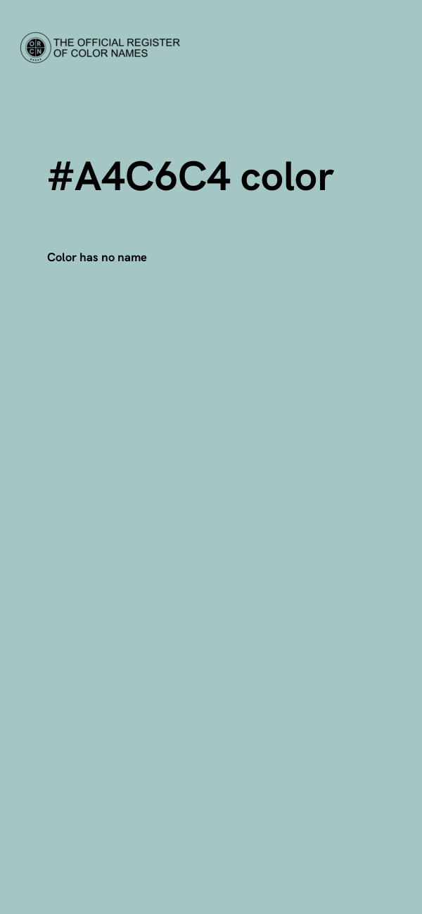 #A4C6C4 color image