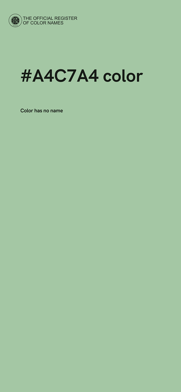 #A4C7A4 color image