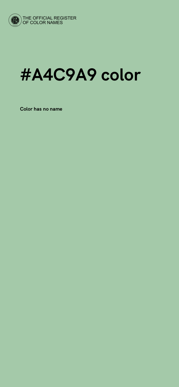 #A4C9A9 color image