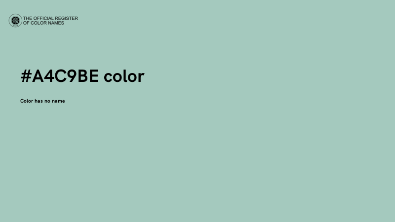 #A4C9BE color image