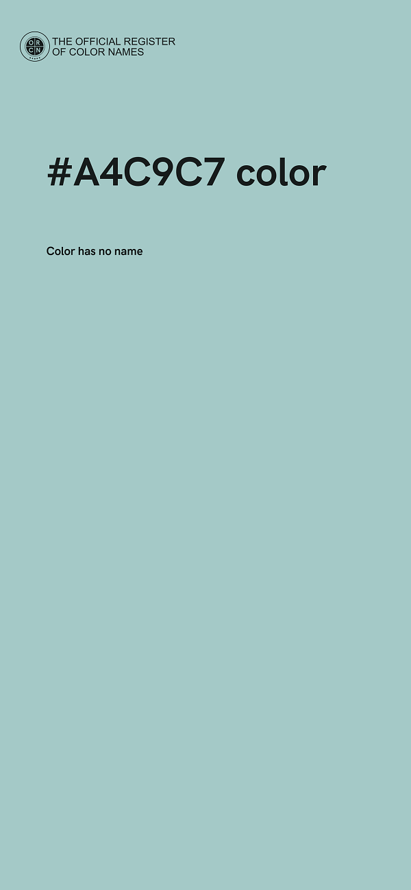 #A4C9C7 color image