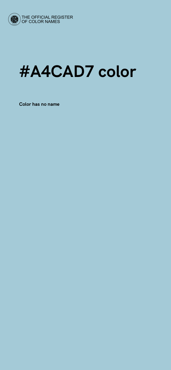 #A4CAD7 color image