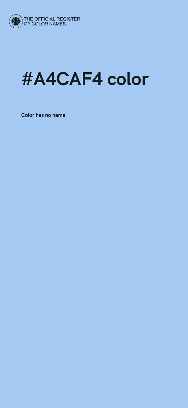 #A4CAF4 color image