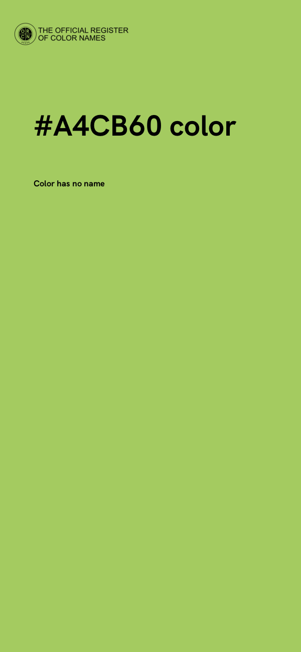 #A4CB60 color image