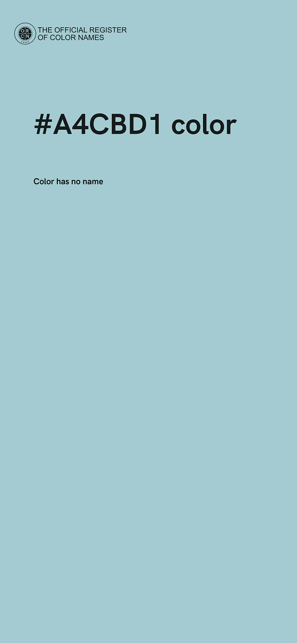 #A4CBD1 color image