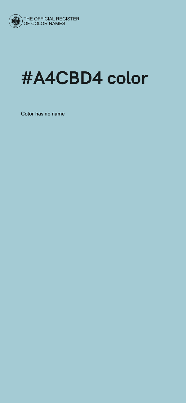 #A4CBD4 color image
