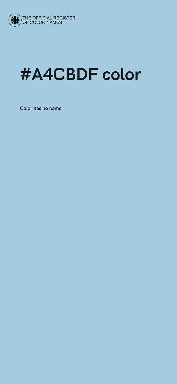 #A4CBDF color image