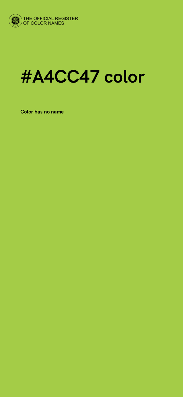 #A4CC47 color image