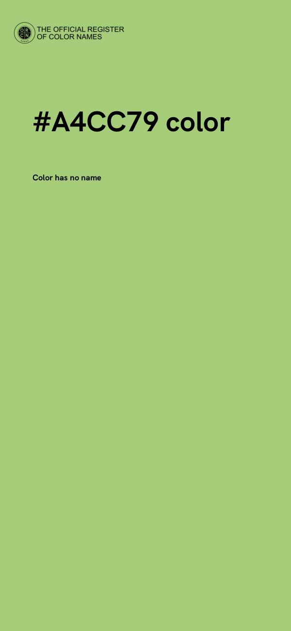 #A4CC79 color image