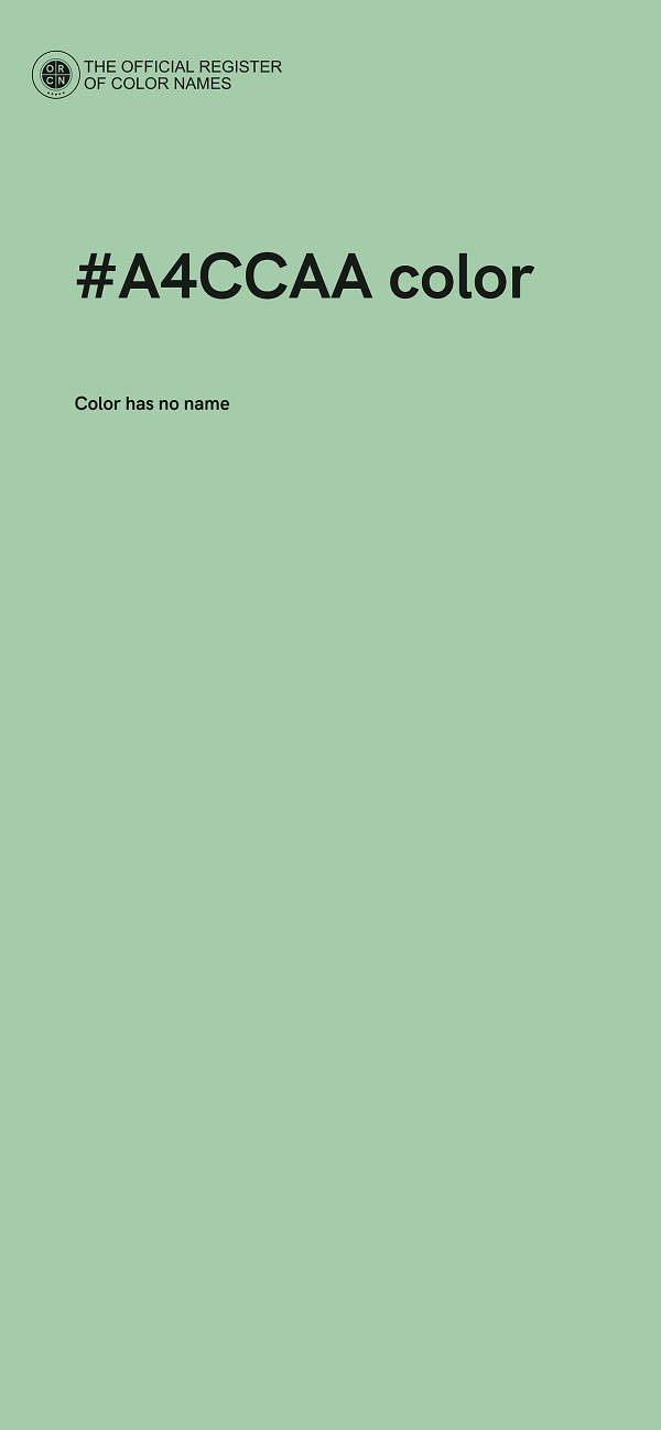 #A4CCAA color image