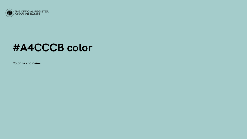 #A4CCCB color image