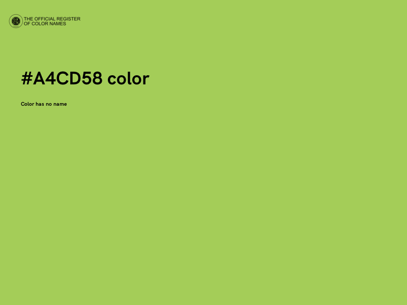 #A4CD58 color image