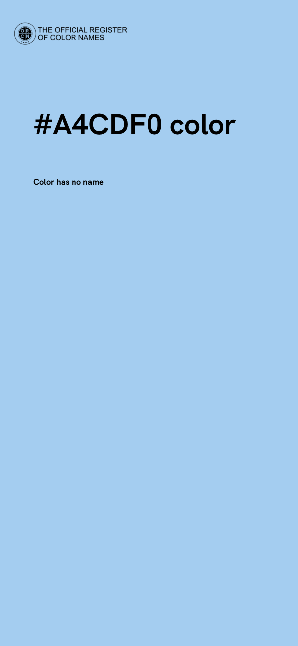 #A4CDF0 color image
