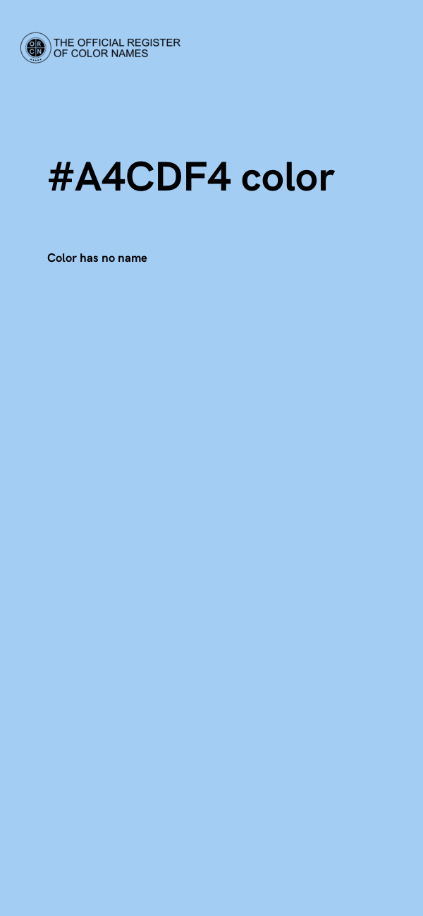 #A4CDF4 color image