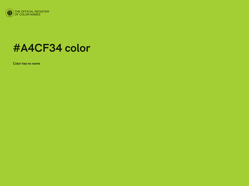 #A4CF34 color image